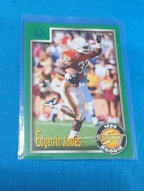 1999 Score Rookie Edgerrin James Football Card - Rookie #224 Green Border- NM